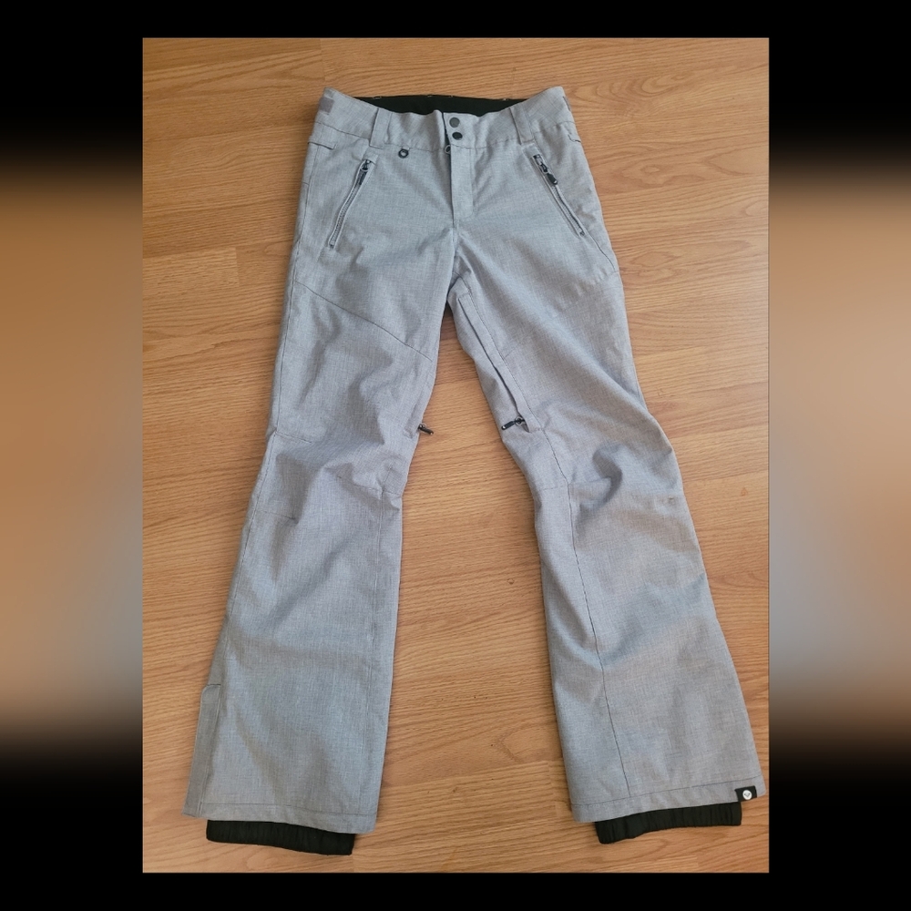 Roxy Women's Light Gray Snowpants Pants Adventure Sporty